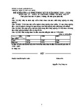 Đề kiểm tra 45p học kì II Địa lí lớp 10 - Năm học 2015-2016 - Nguyễn Thị Thúy An